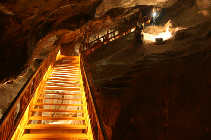 Wieliczka salt mine steps